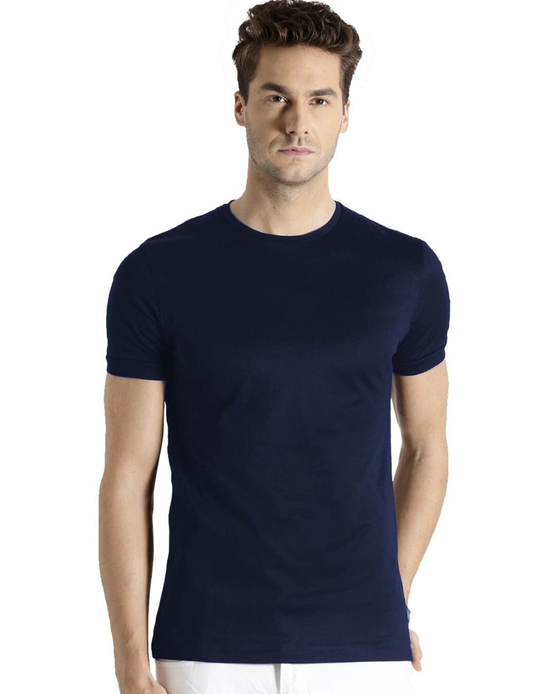 Shop Men's Cotton Plain T-shirt