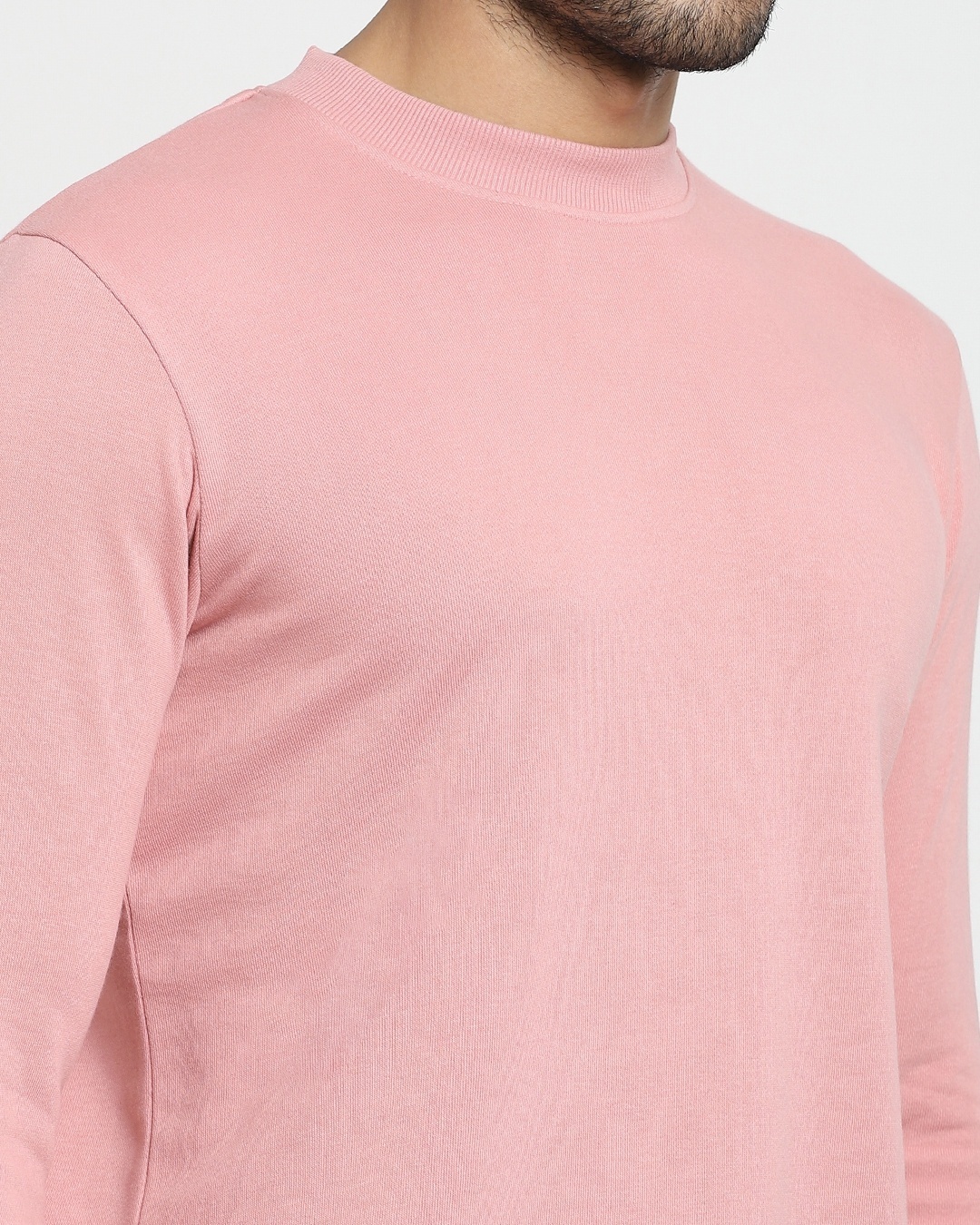 Shop Men's Pink Crew Neck Sweatshirt