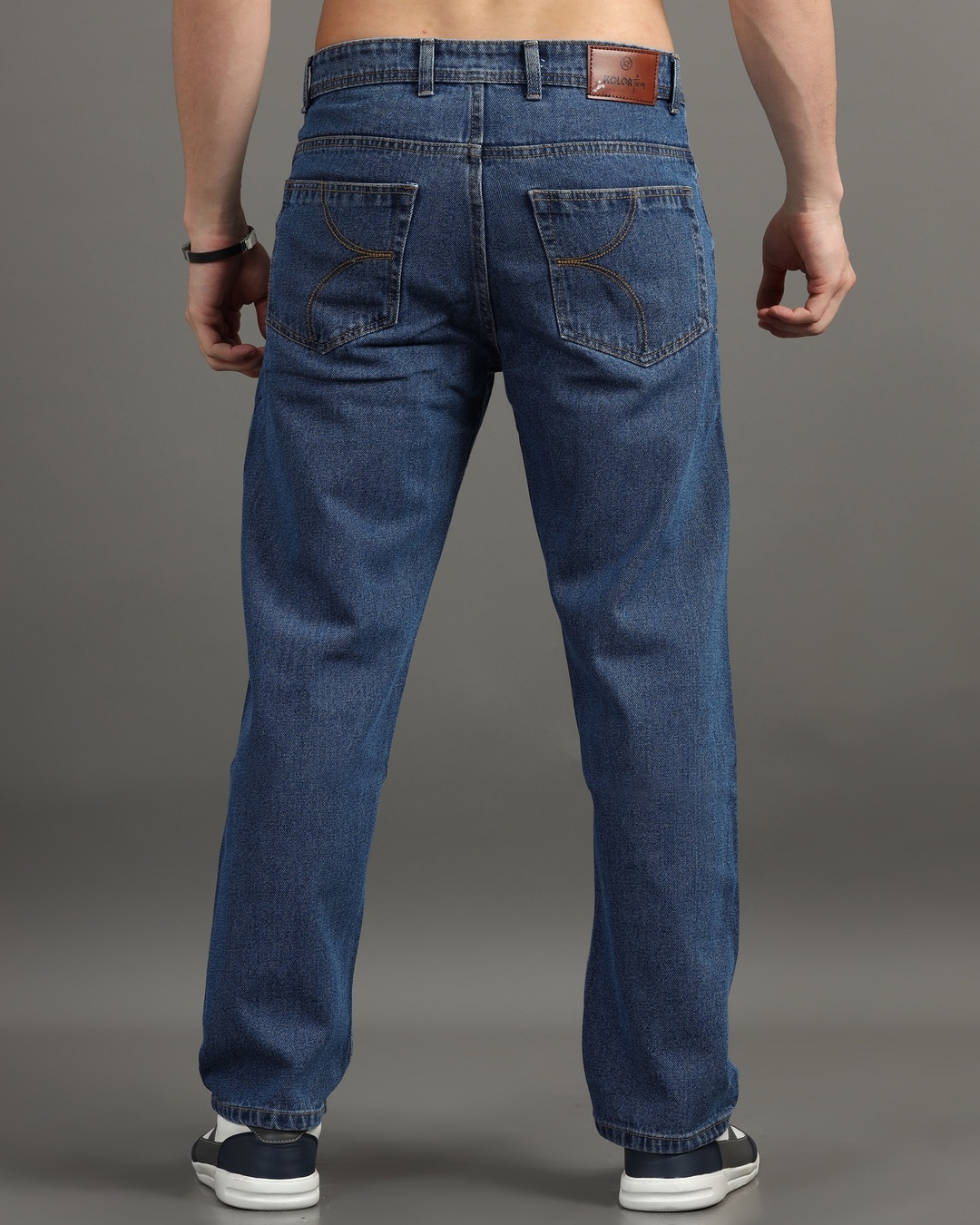 Buy Men's Dark Blue Loose Comfort Fit Jeans Online at Bewakoof — free download