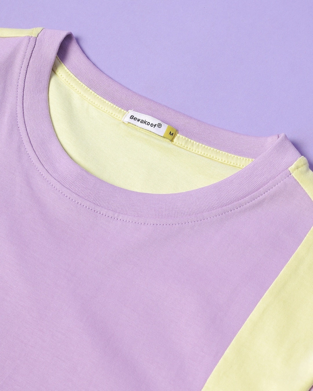 Shop Men's Feel Good Lilac Color Block Oversized T-shirt