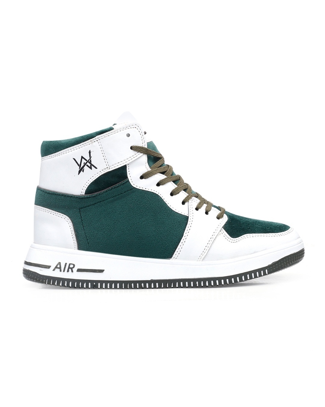 Shop Men's Green and White Color Block Sneakers-Design