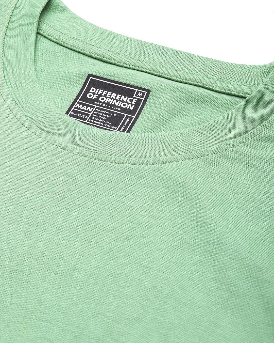 Buy Men's Green Back Typography Oversized Tshirt for Men Green Online