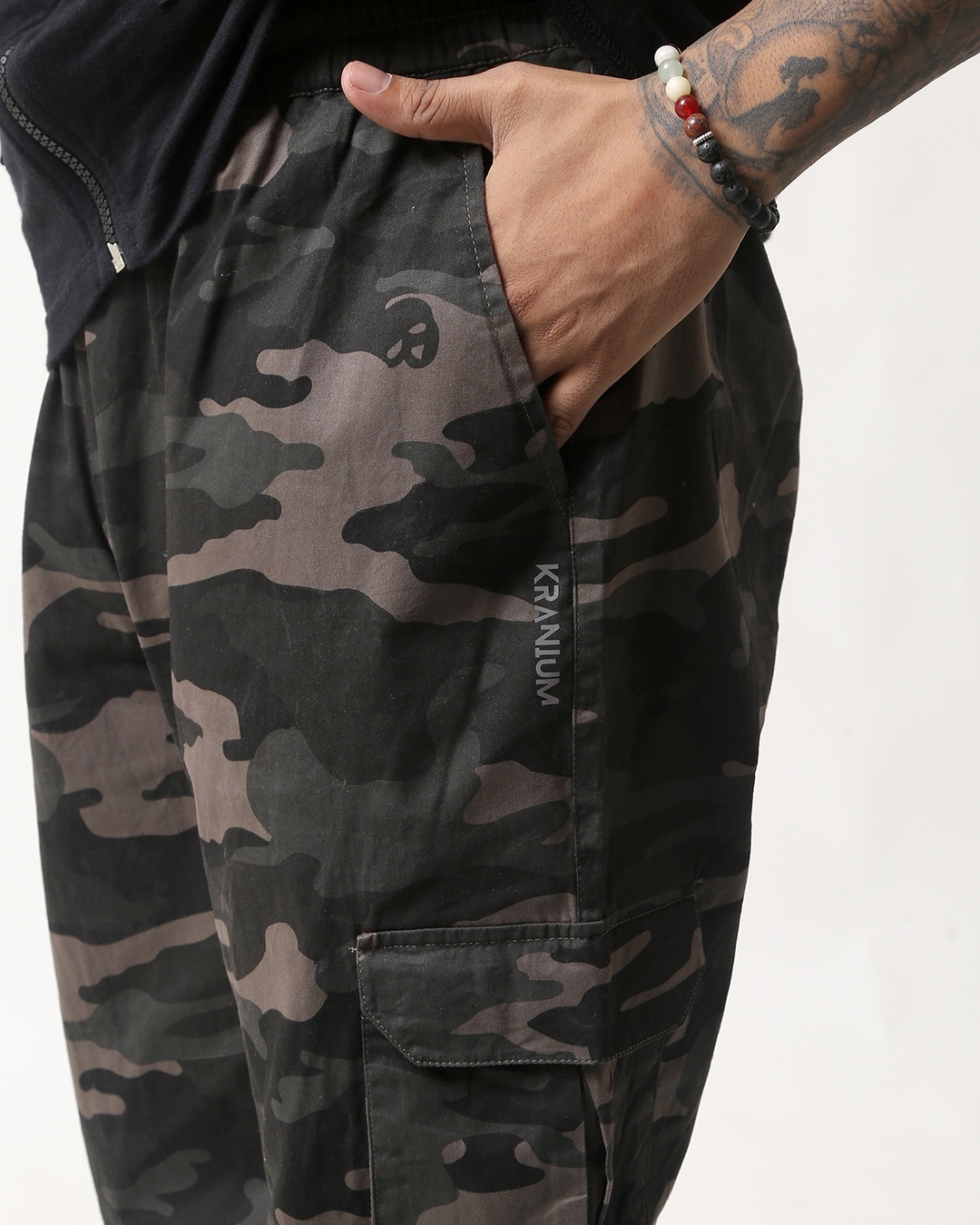 Blue Camoflage Print Men's Joggers