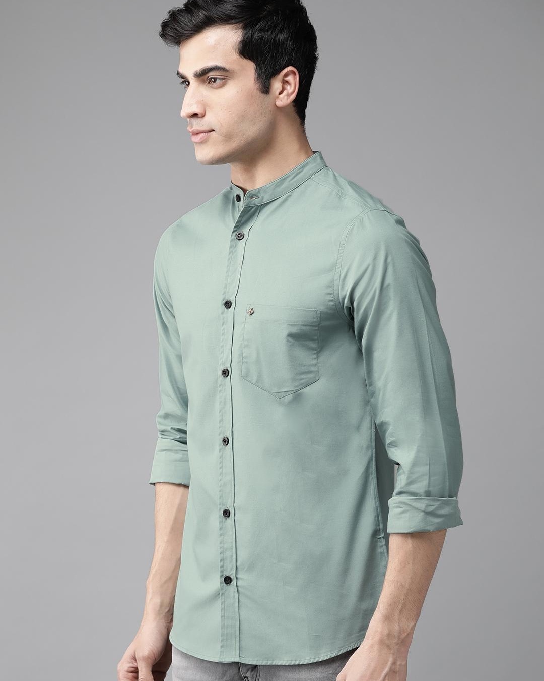 Shop Men's Green Casual Shirt-Back