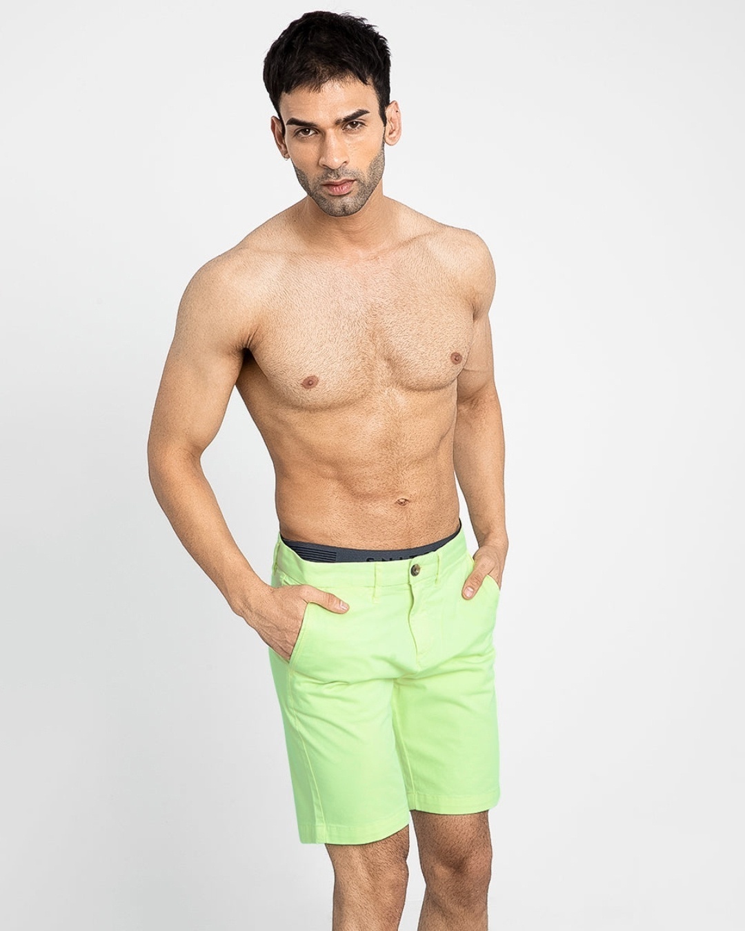 Shop Men's Green Chino Shorts-Back