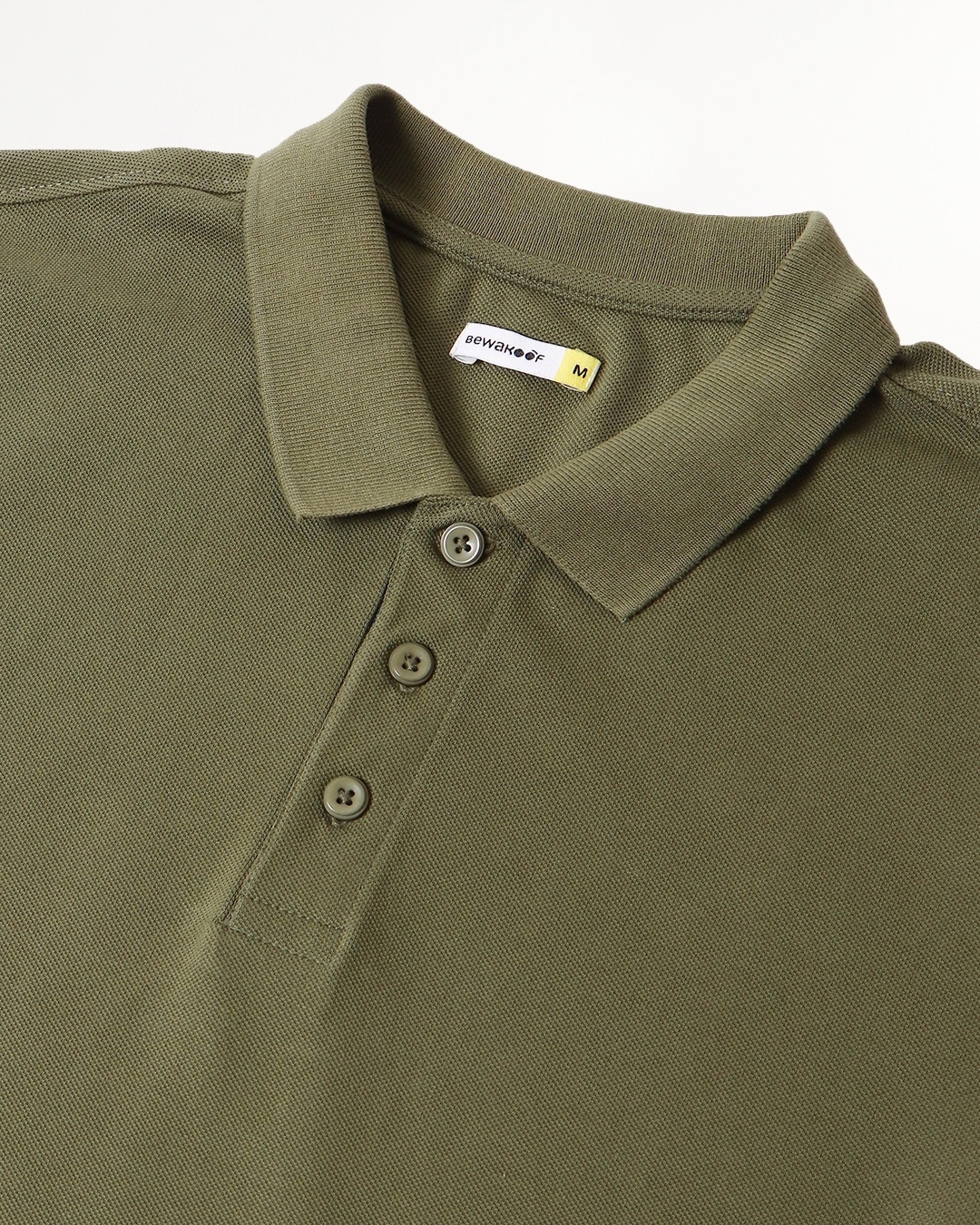 Shop Men's Green Contrast Cuff Sleeve Polo T-shirt