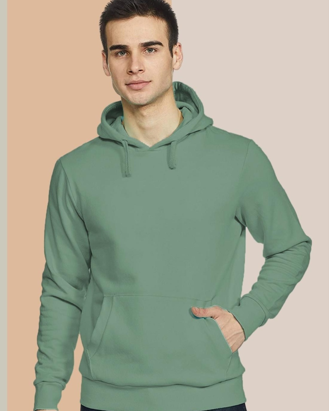 Shop Men's Green Hoodie-Front