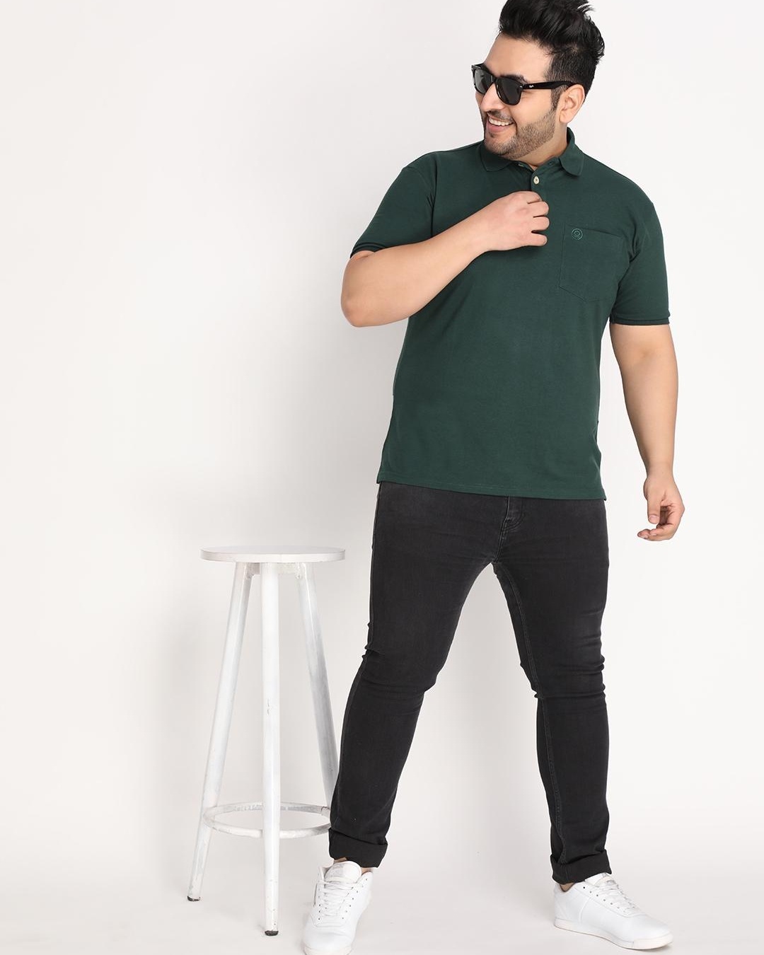 Buy Men s Green Plus Size T shirt For Men Green Online At Bewakoof