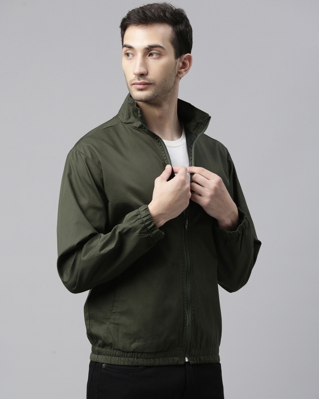 Buy Men's Green Slim Fit Casual Jacket for Men Green Online at Bewakoof