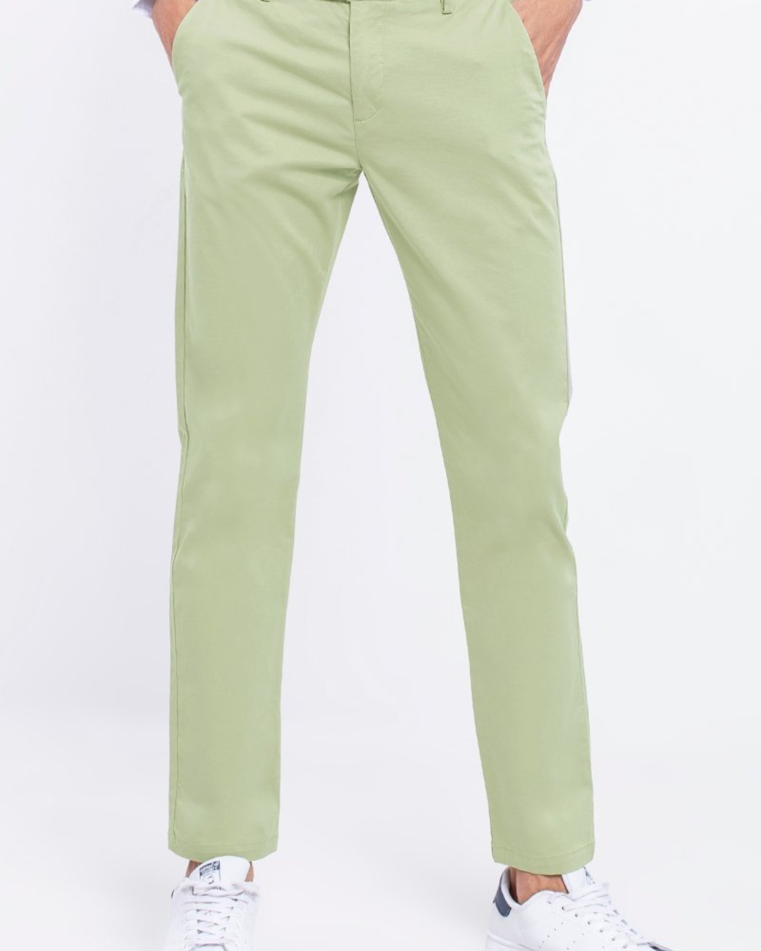 Shop Men's Green Slim Fit Chinos-Back