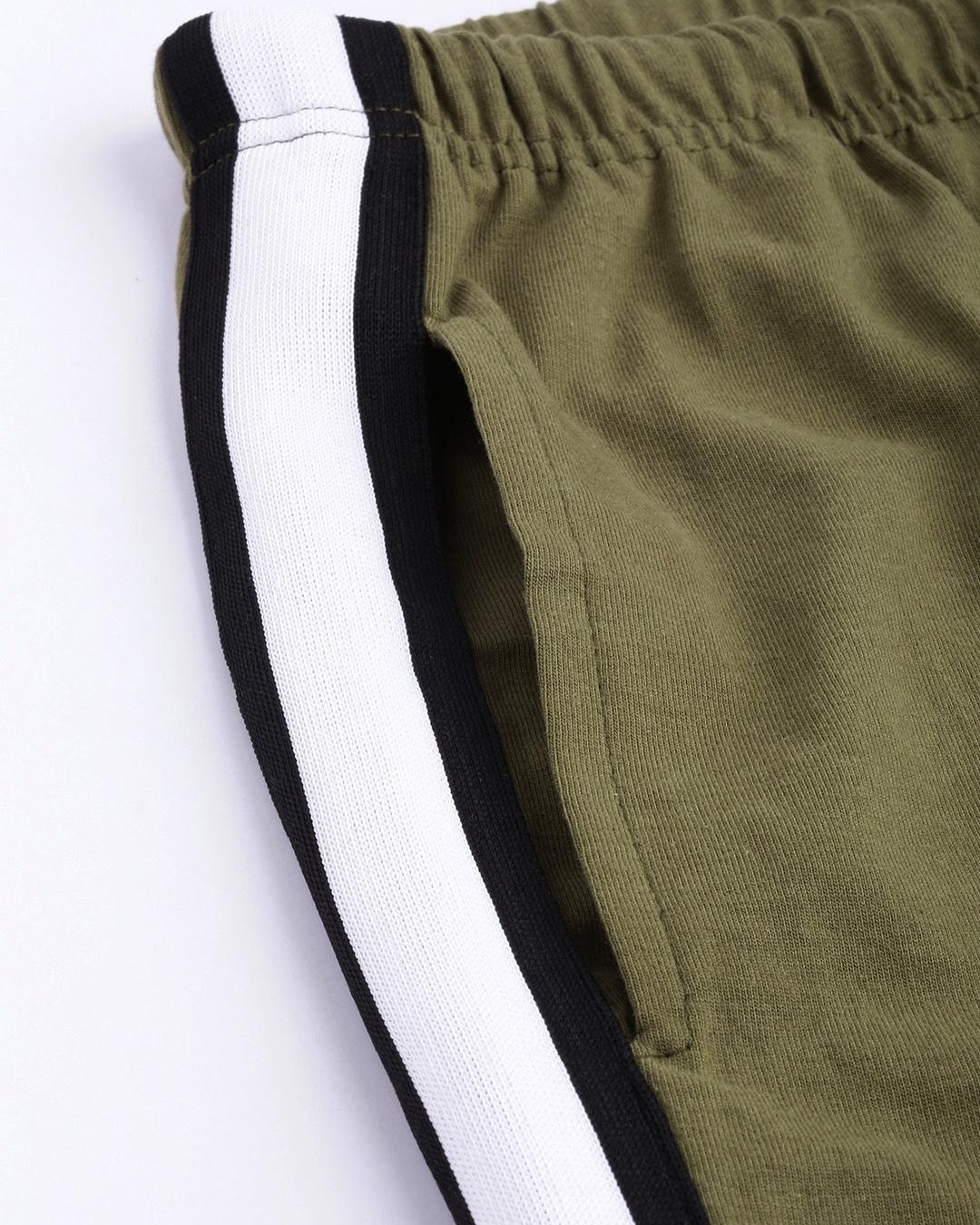 Buy Men's Green Striped Track Pants for Men Green Online at Bewakoof
