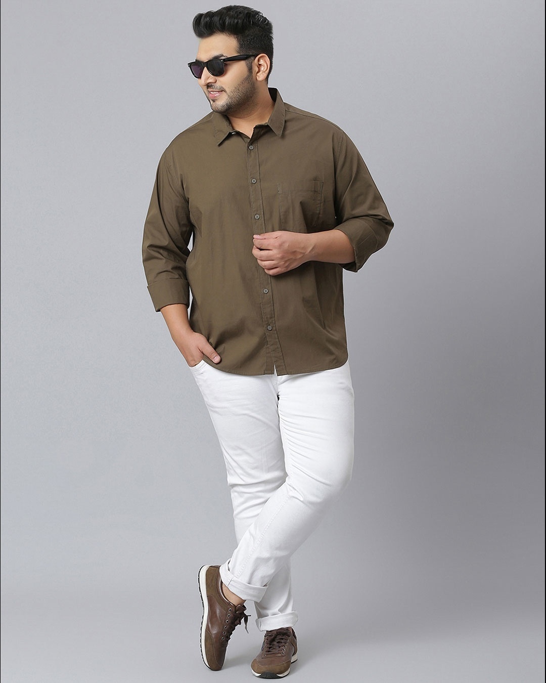 Shop Men's Green Stylish Full Sleeve Casual Shirt