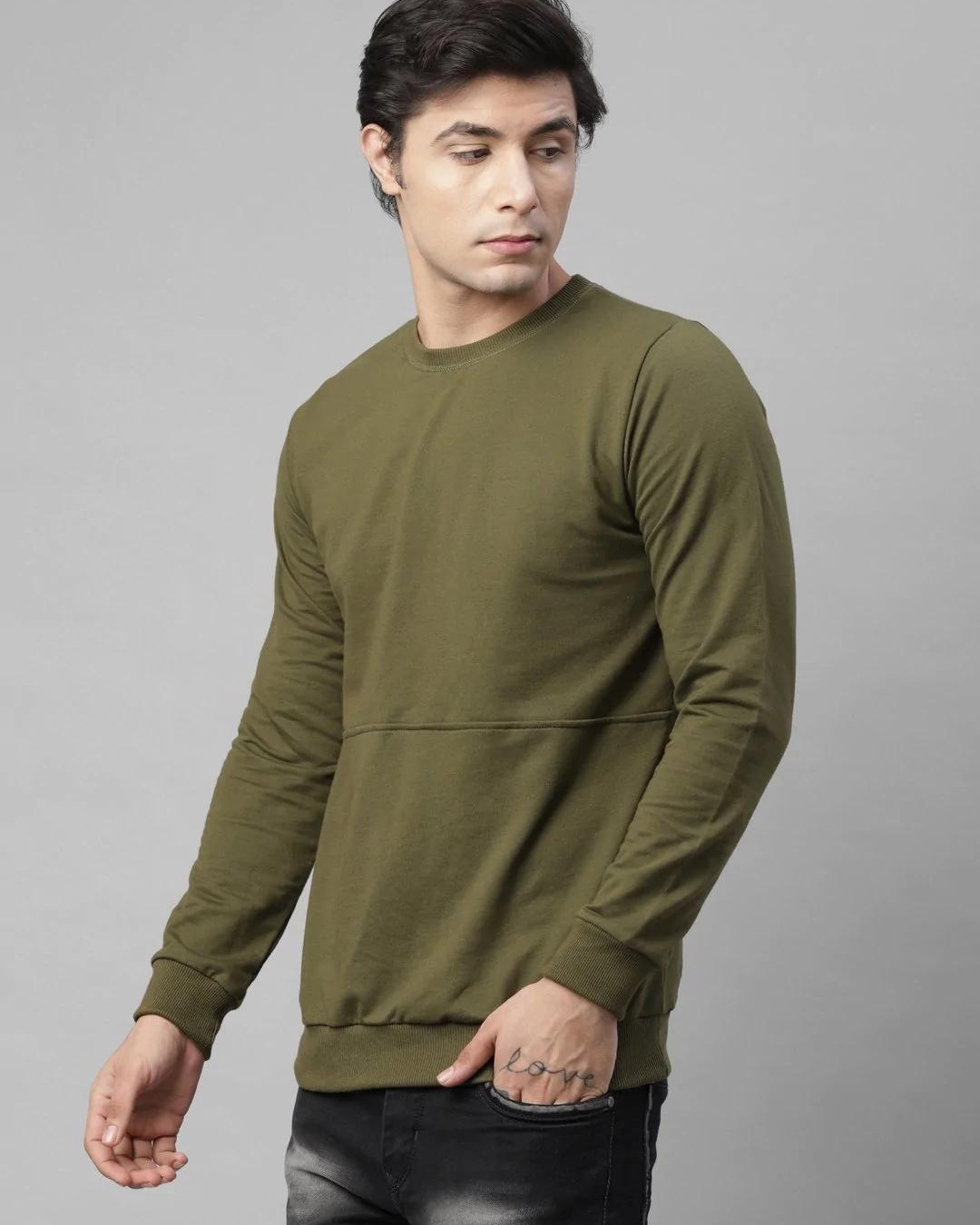 Shop Men's Green Sweatshirt-Back