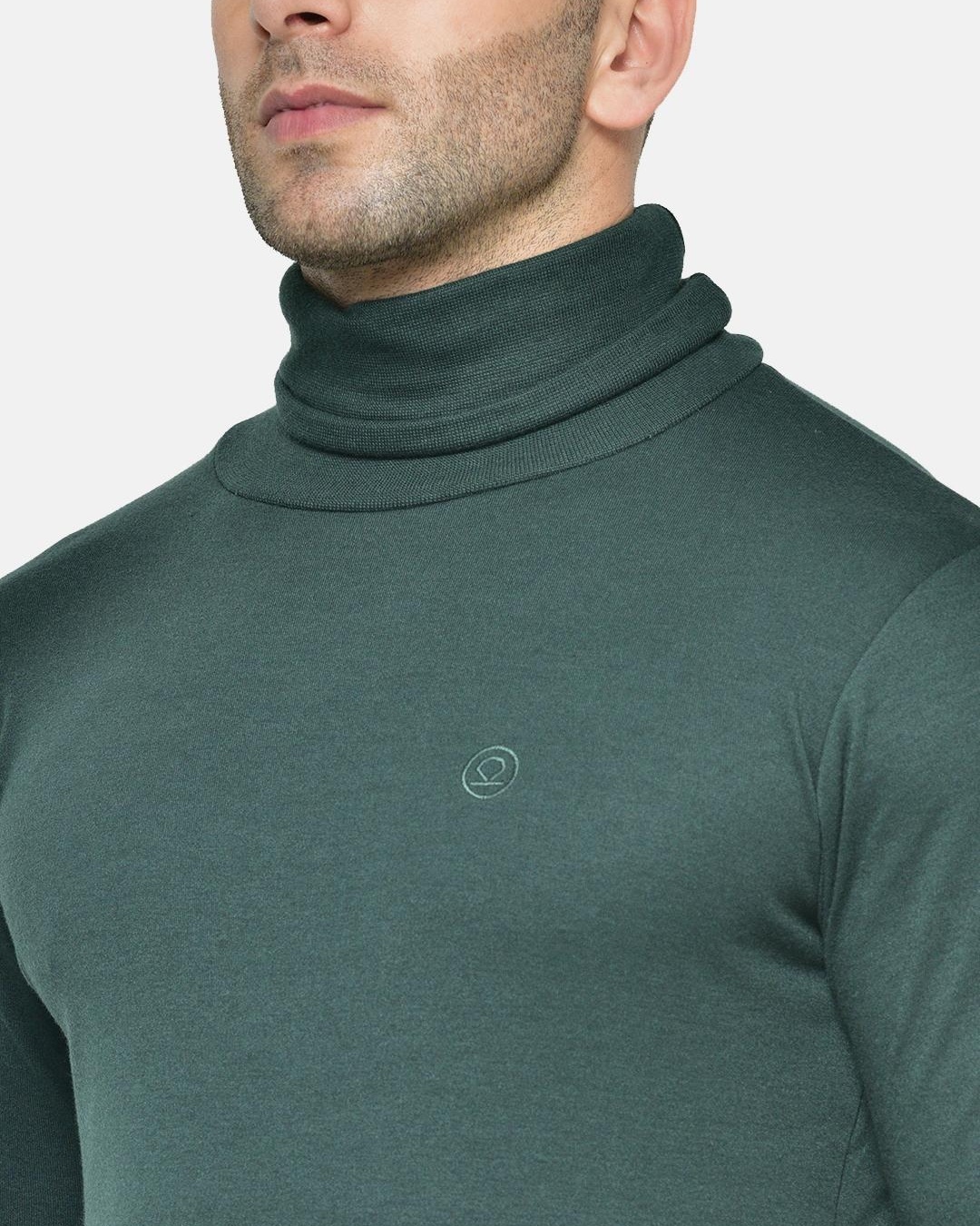Buy Men's Green Turtle Neck Tshirt for Men Green Online at Bewakoof