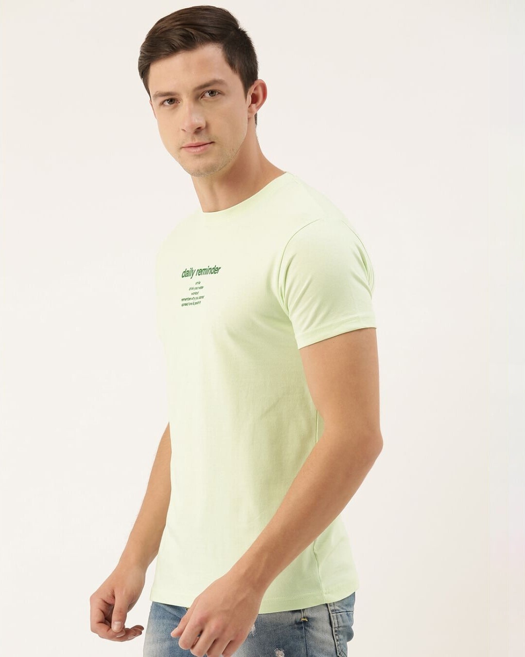 Shop Men's Green Typography T-shirt-Design