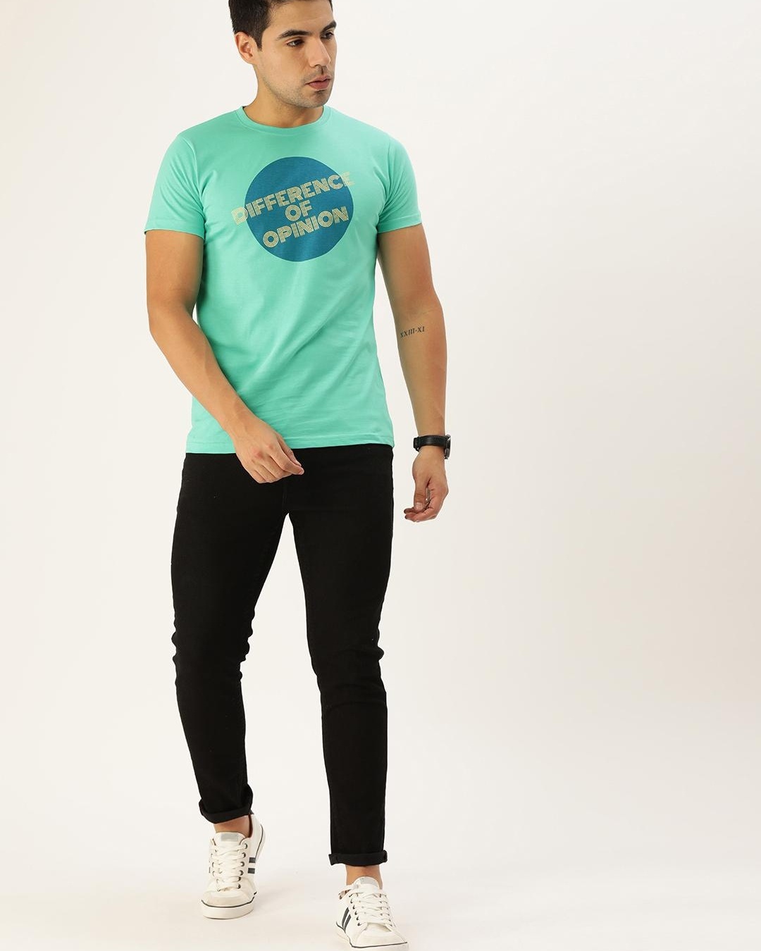 Buy Men's Green Typography Tshirt for Men Green Online at Bewakoof