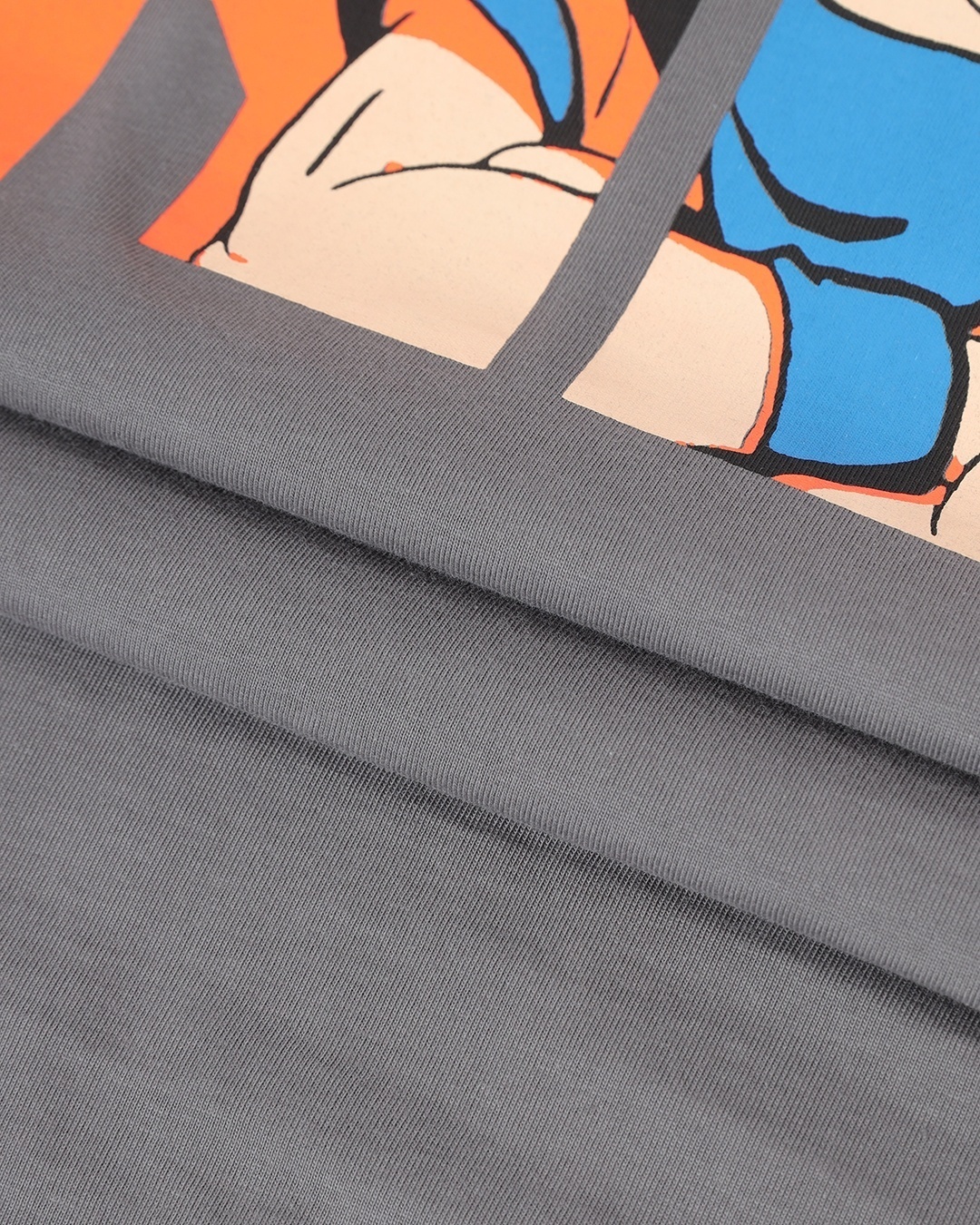 Shop Men's Grey Anime Graphic Printed Plus Size T-shirt