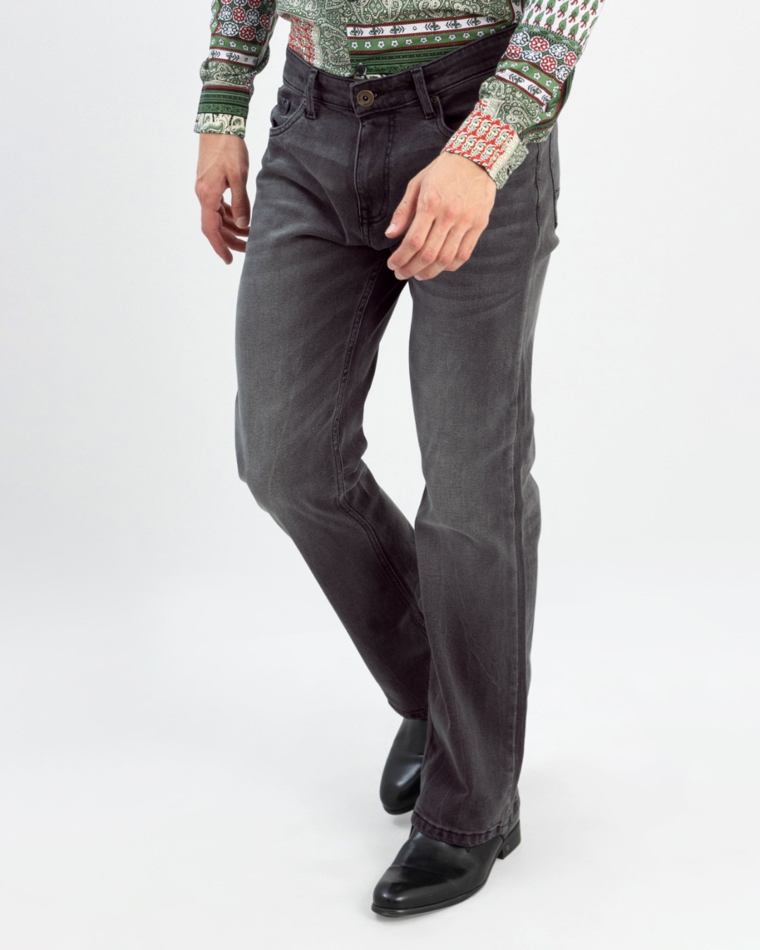 Buy Men's Grey Bootcut Oversized Jeans for Men Grey Online at Bewakoof