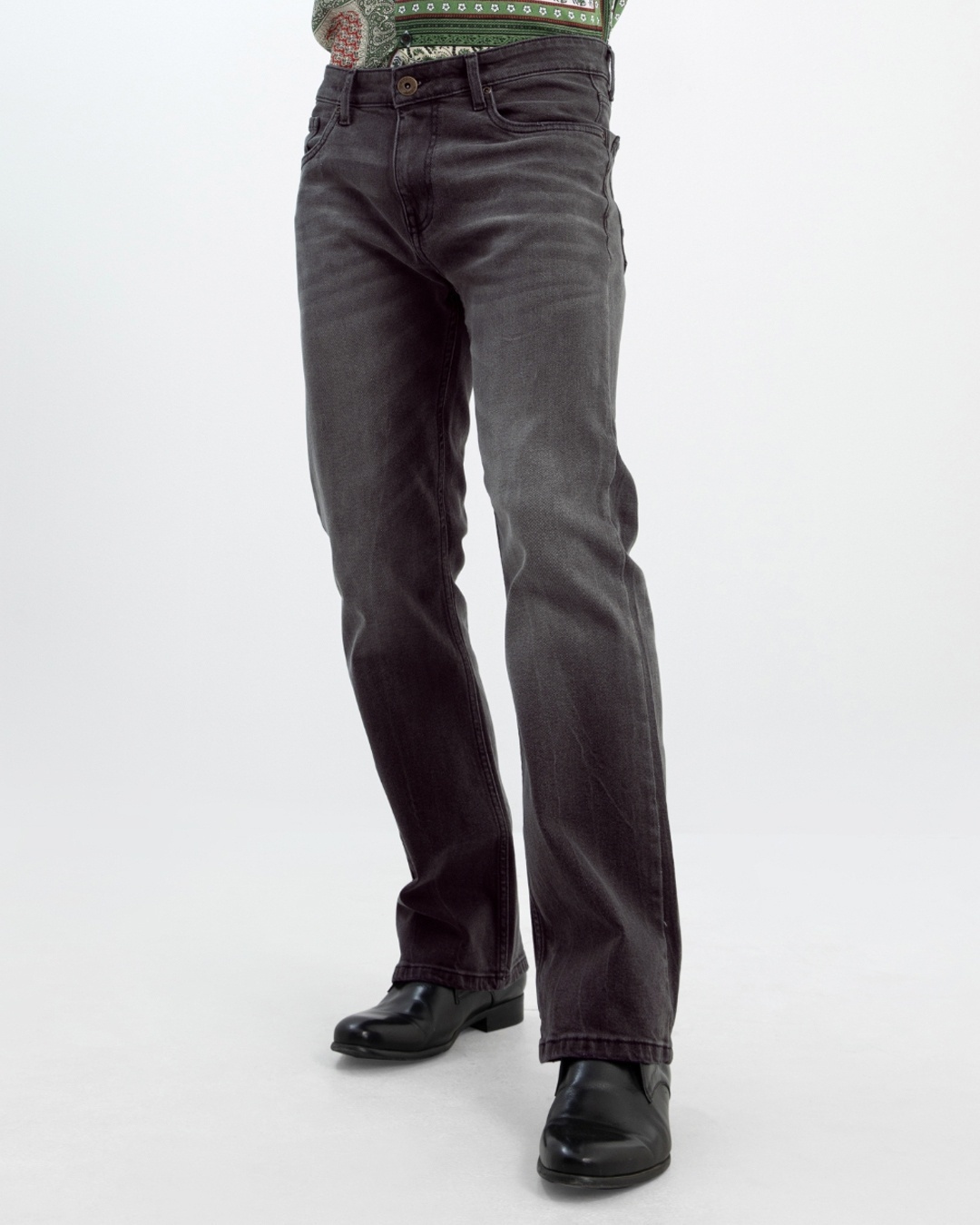 Buy Men's Grey Bootcut Oversized Jeans for Men Grey Online at Bewakoof