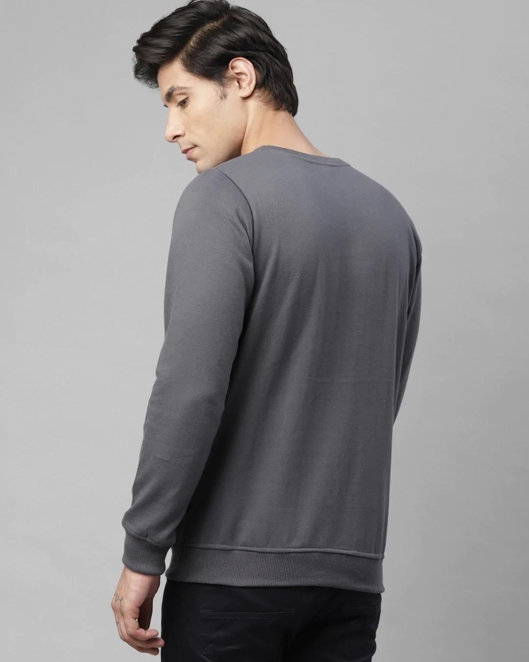 Shop Men's Grey California Typography Sweatshirt-Full