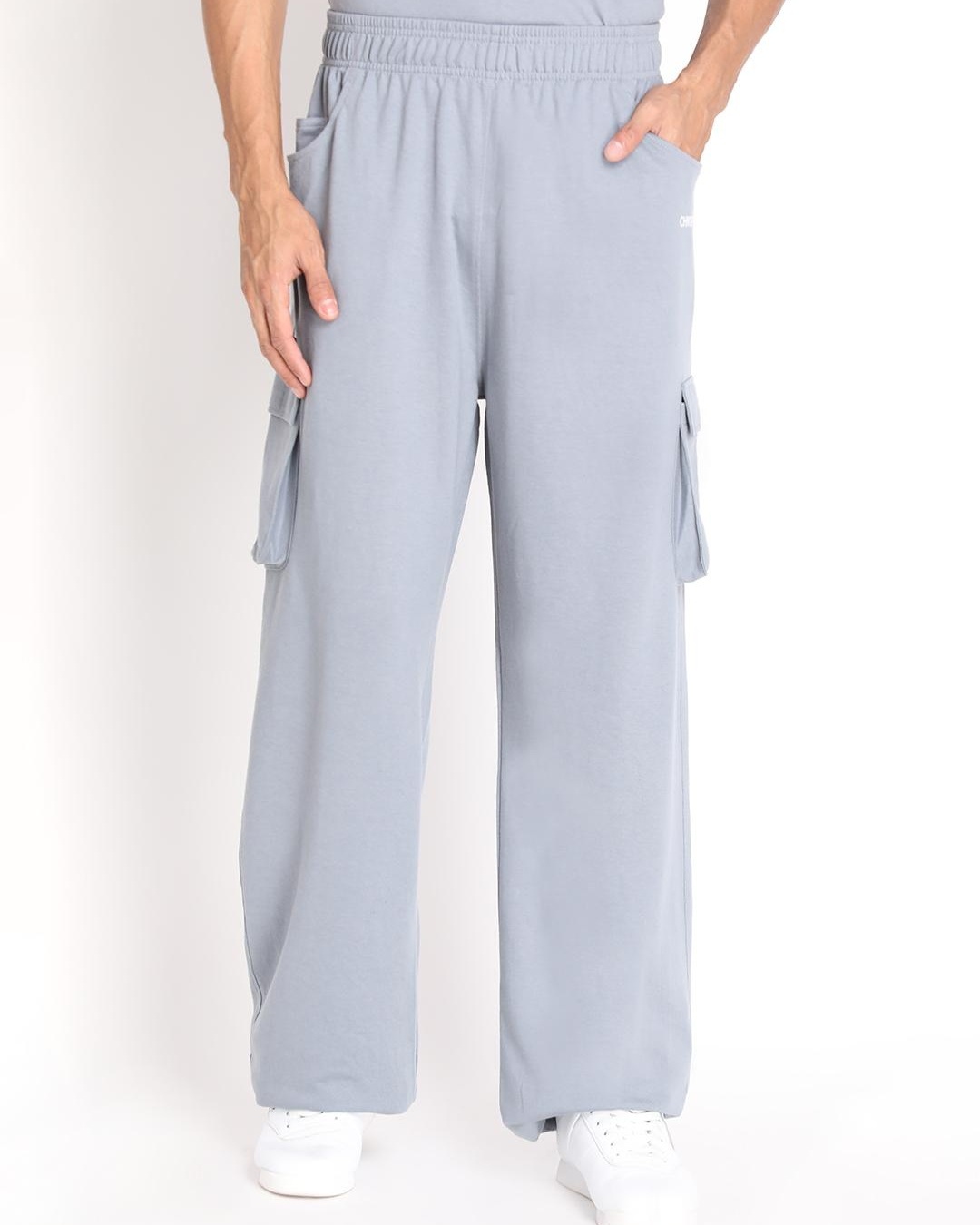 grey cargo track pants