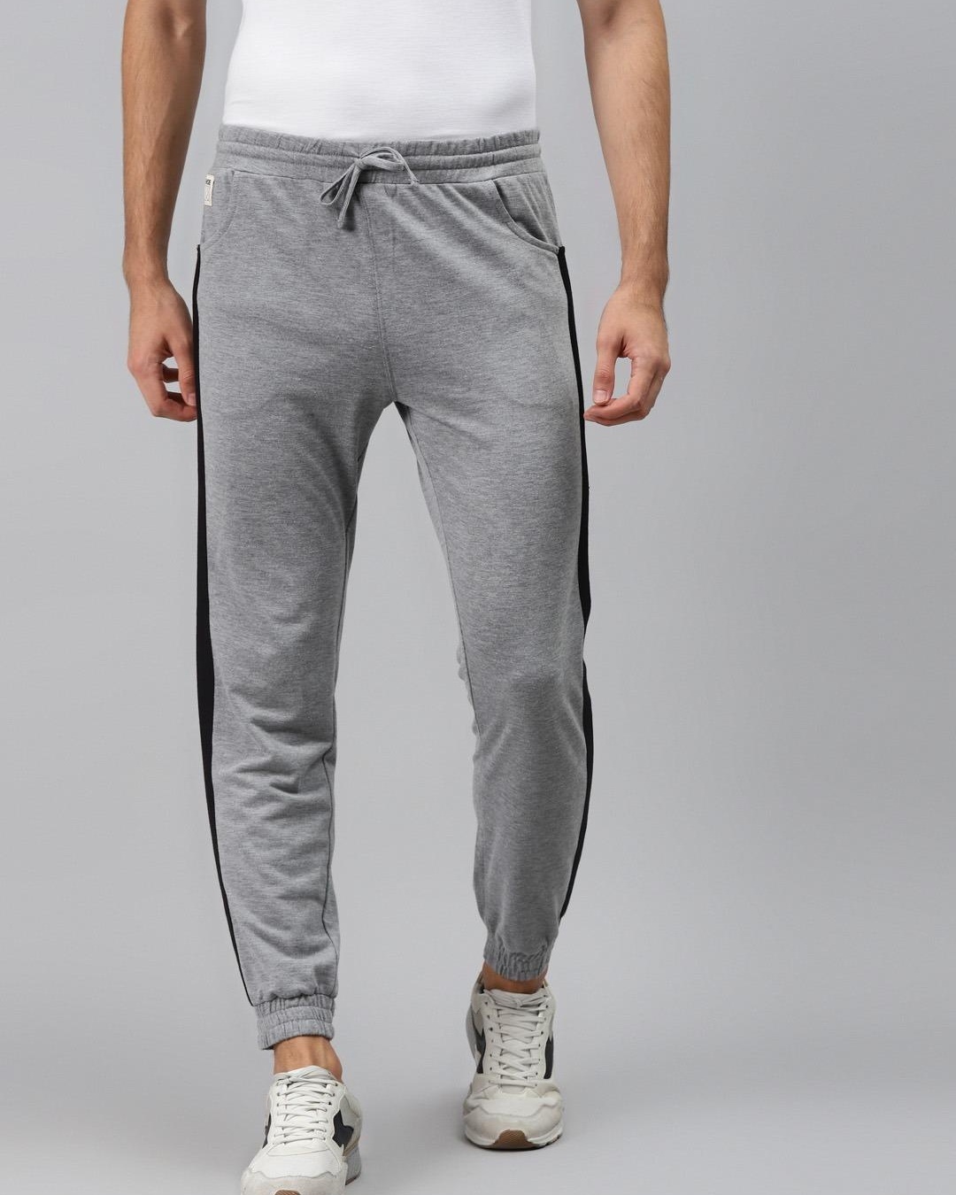 color block joggers mens