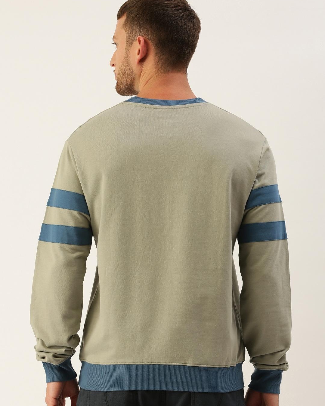 Buy Men's Grey Color Block Sweatshirt for Men Grey Online at Bewakoof