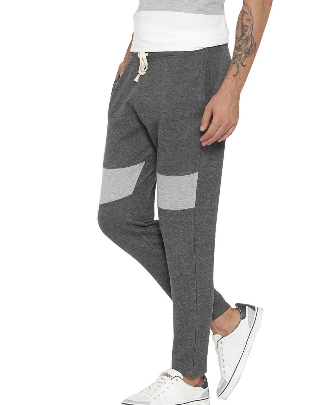 color block track pants mens