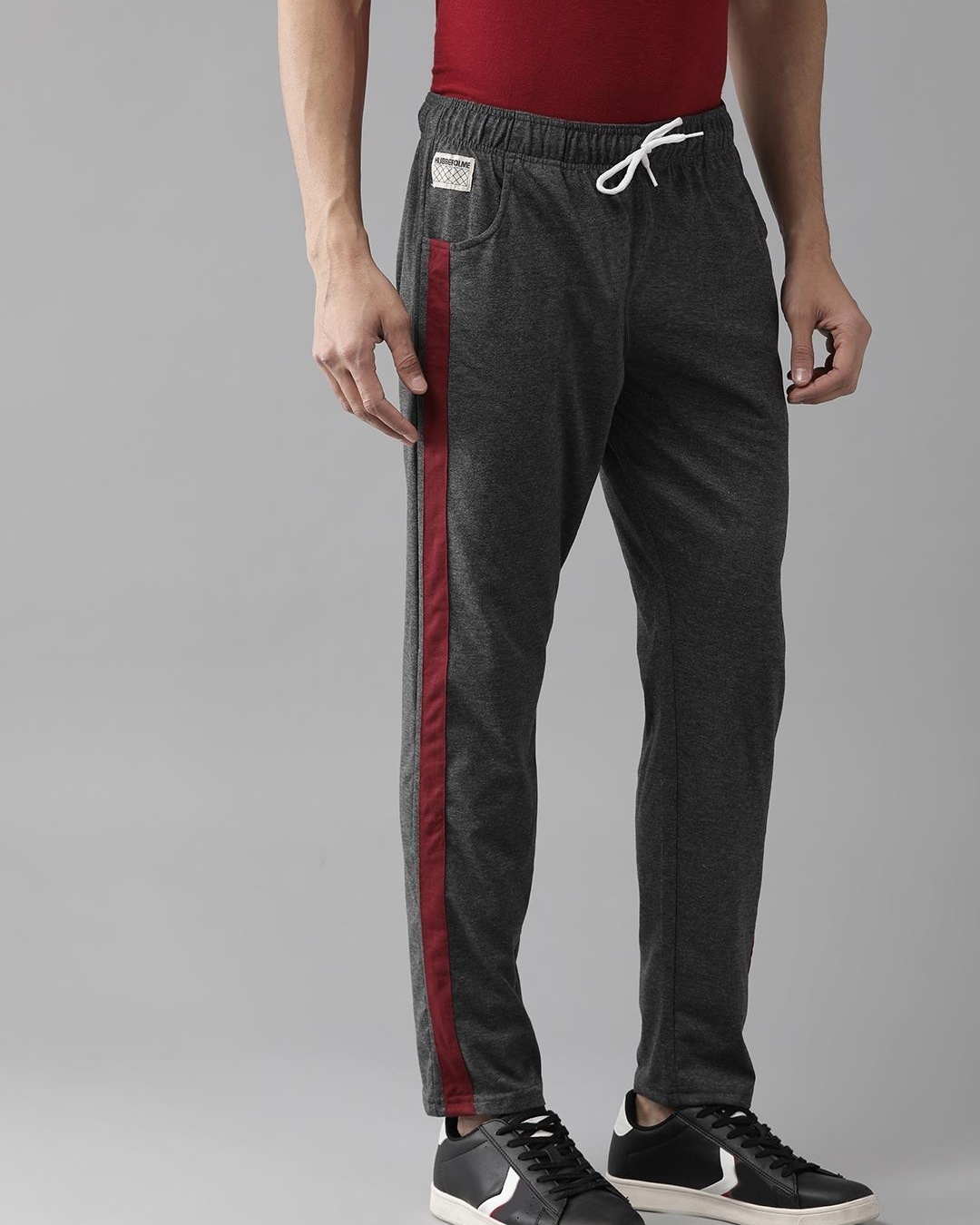 color block track pants mens