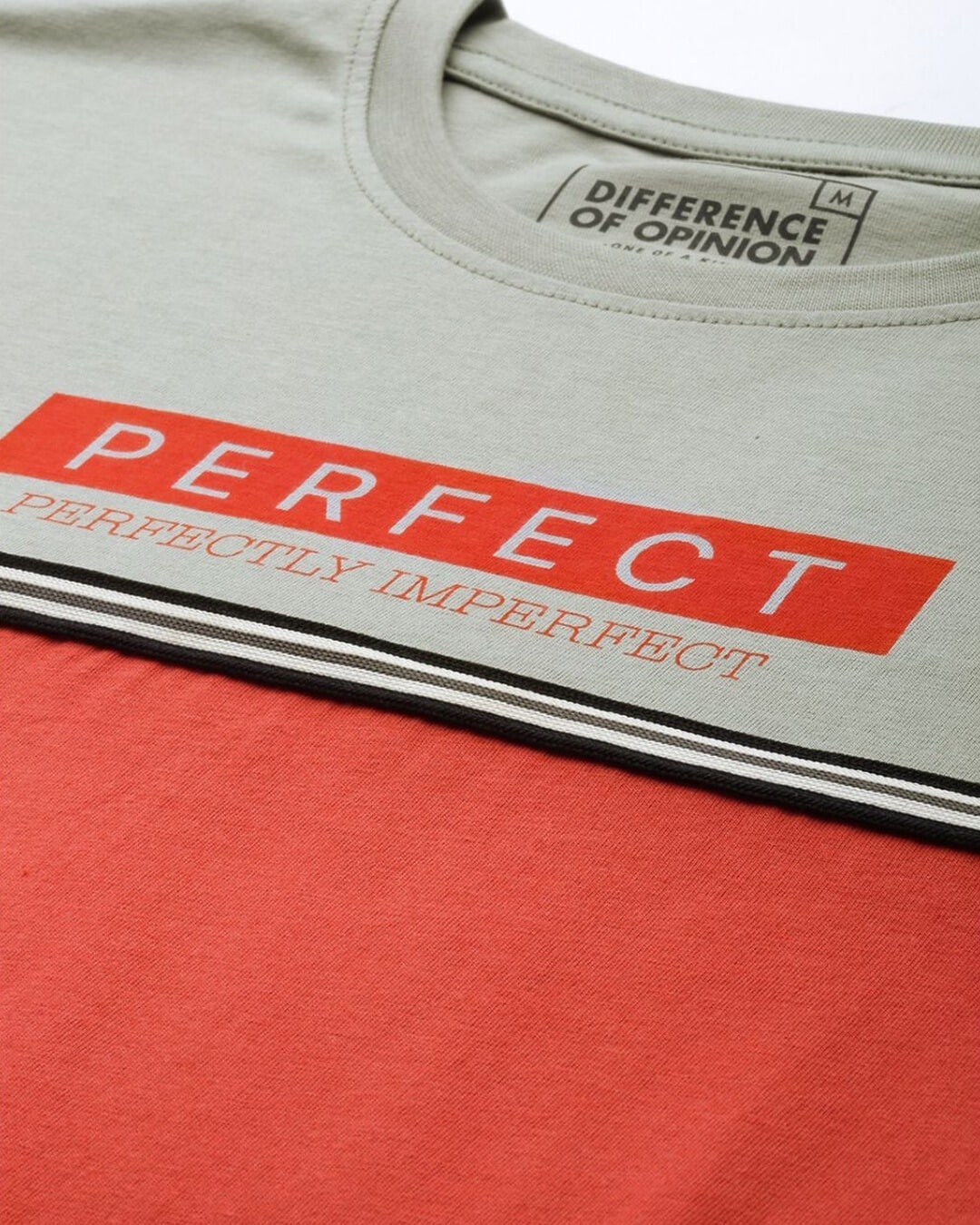 Shop Men's Grey Colourblocked T-shirt-Full