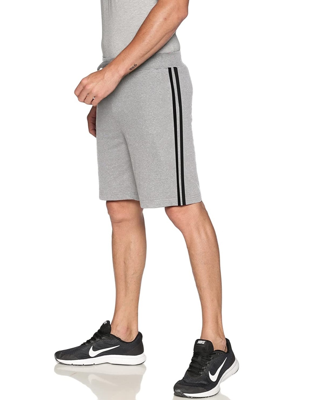 Shop Men's Grey Cotton Casual Short with Zipper Pocket-Design