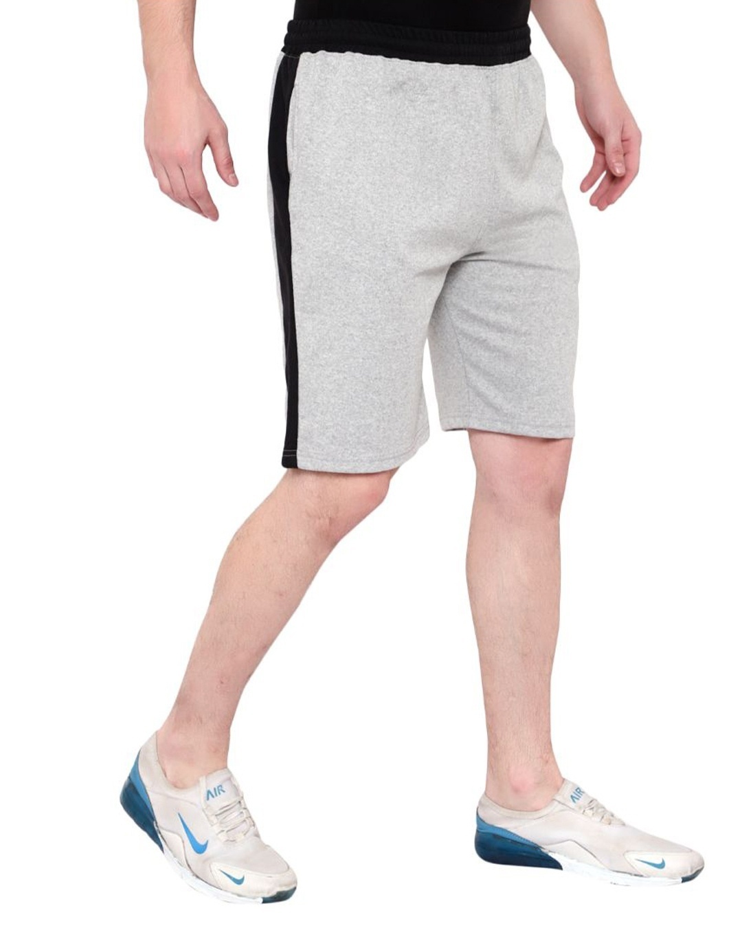 Shop Men's Grey Cotton Shorts-Back