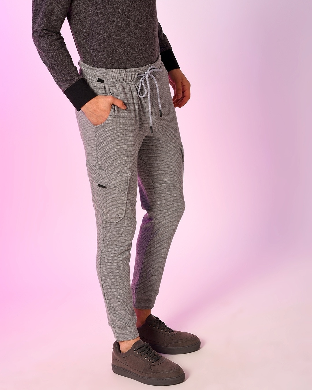 grey drawstring joggers