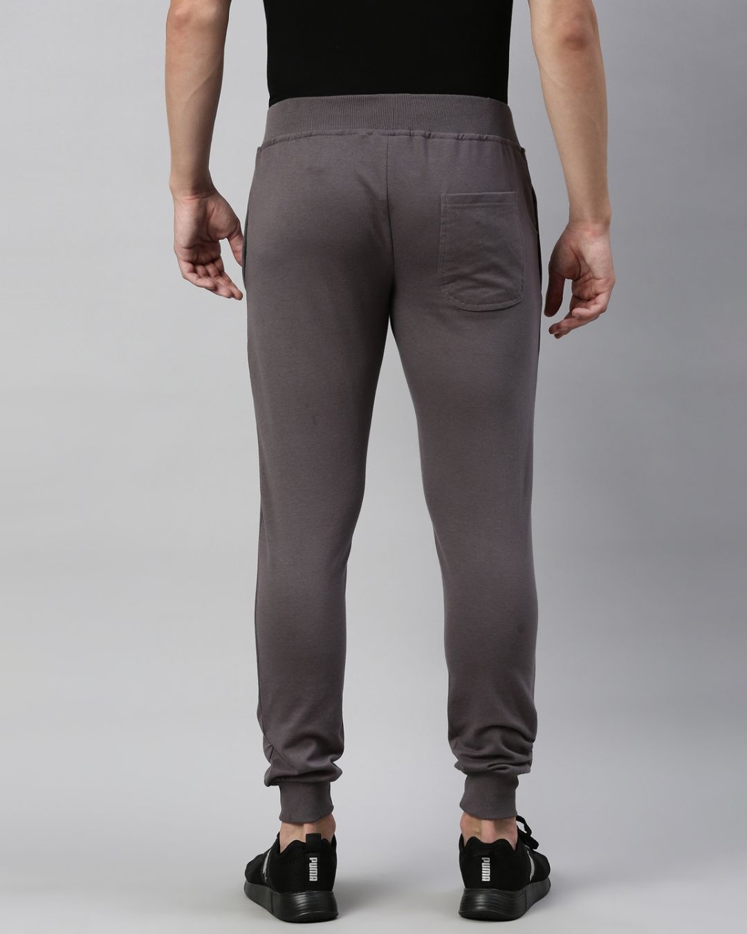 Buy Men's Grey Embroidered Slim Fit Joggers for Men Grey Online at Bewakoof