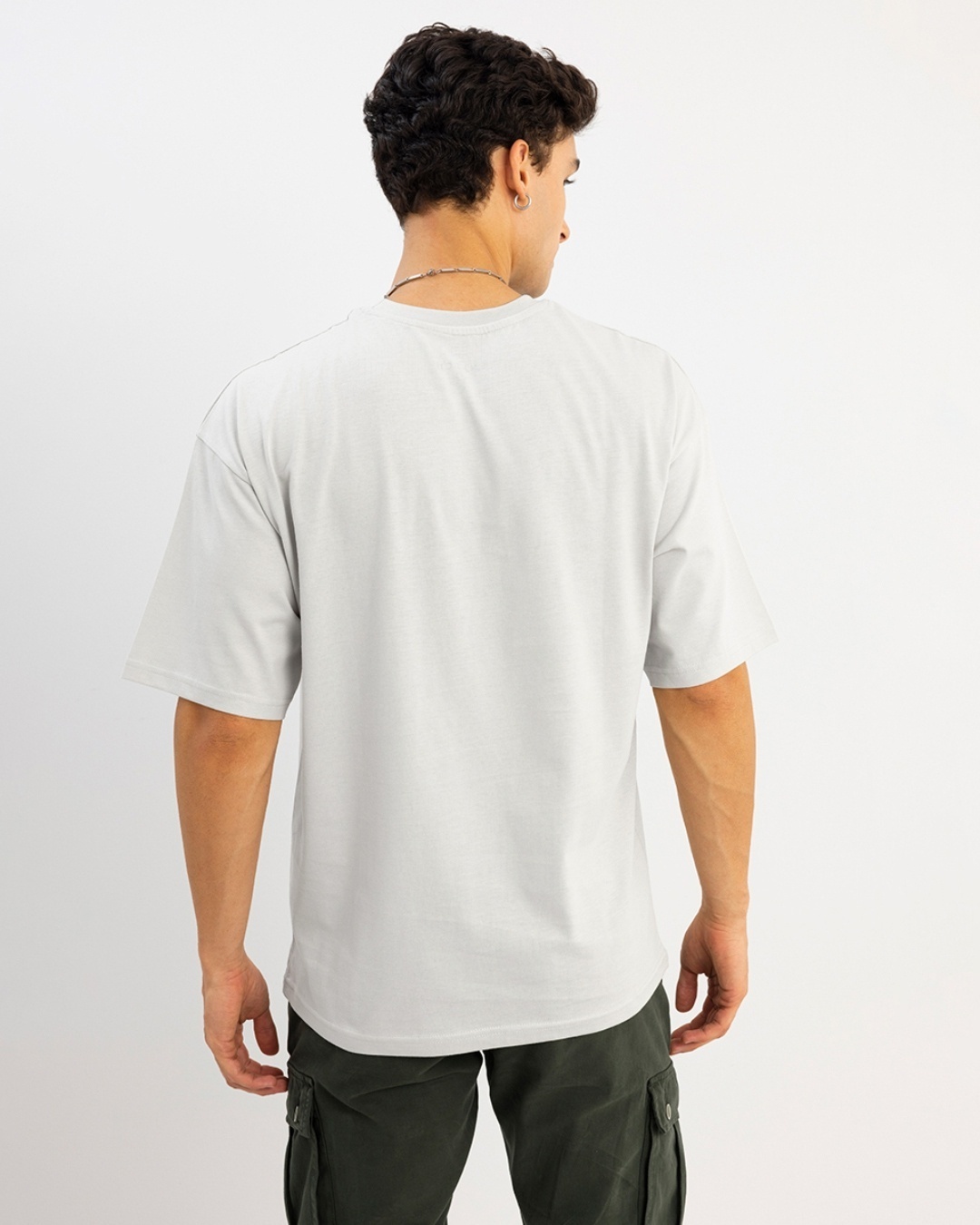 Shop Men's Grey Hallelujah Typography Oversized T-shirt-Design