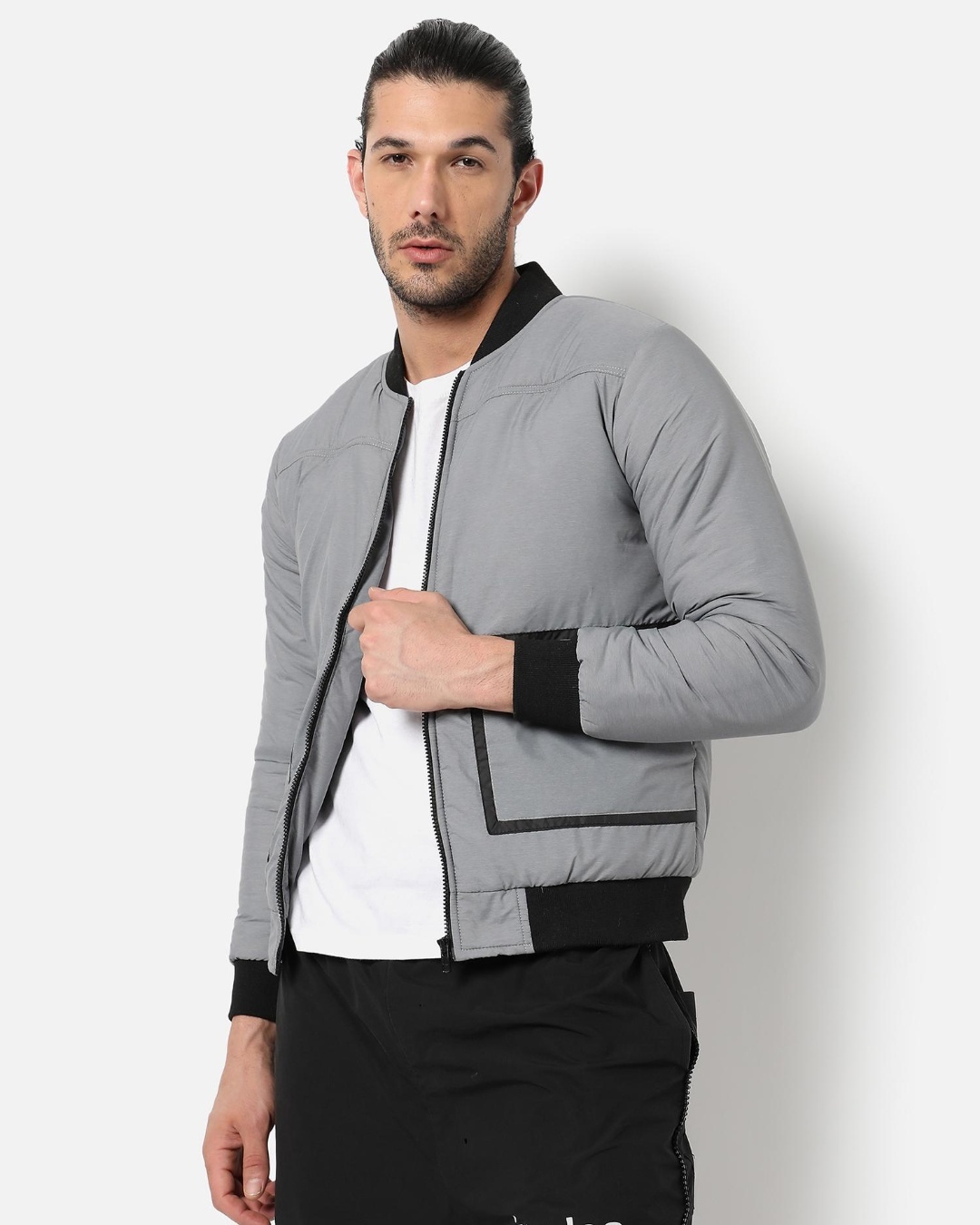 Shop Men's Grey Jacket-Back