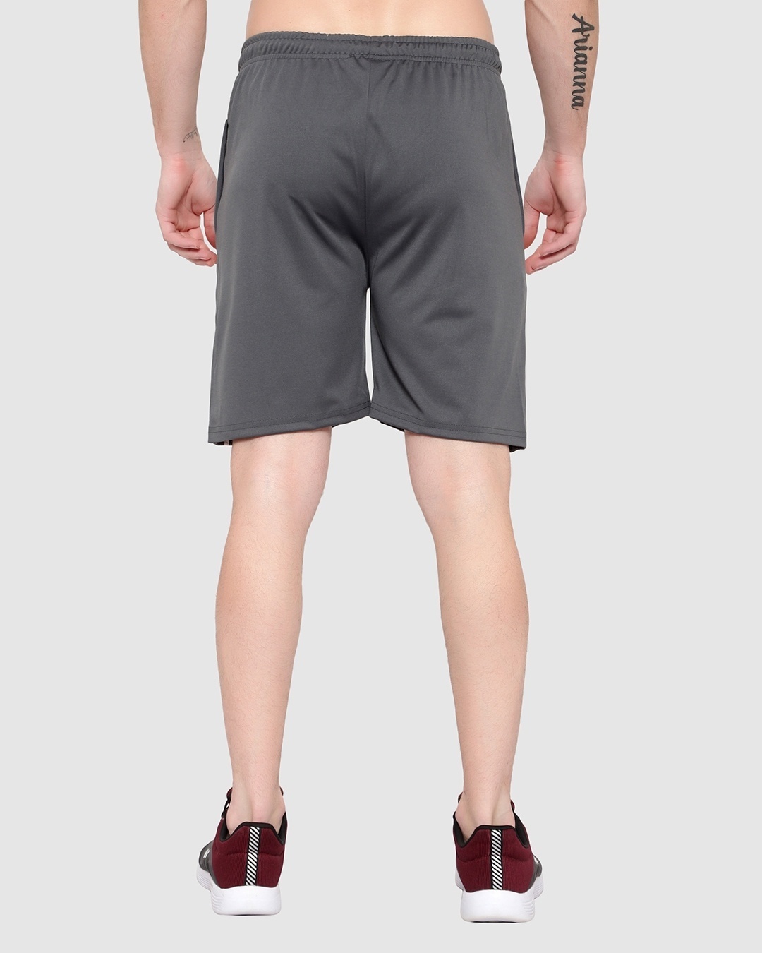 Shop Men's Grey Low-rise Shorts-Design