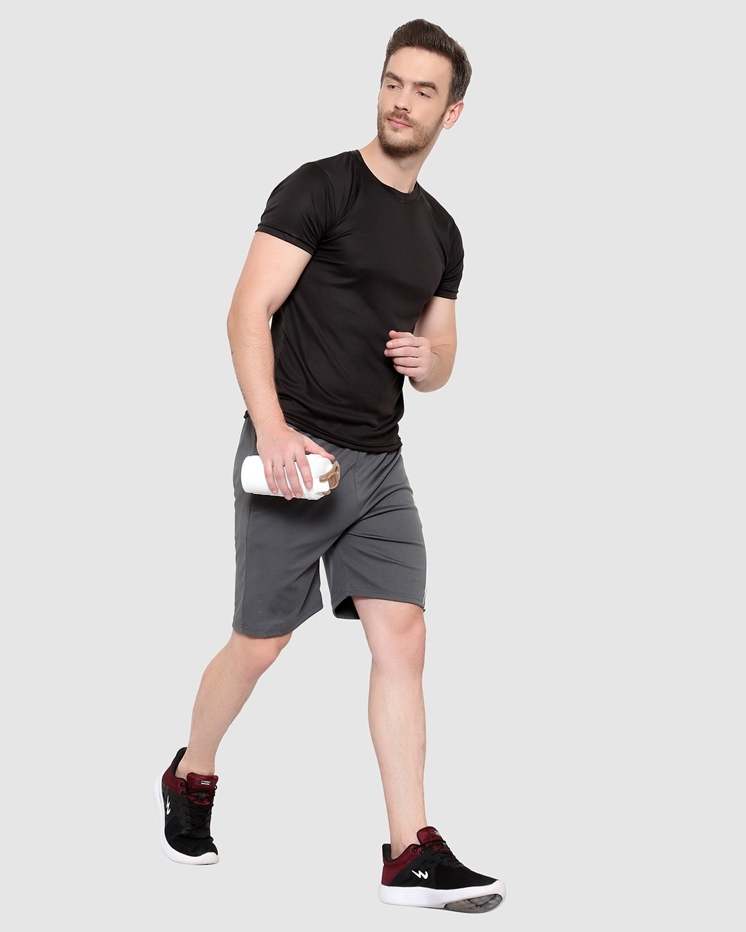Shop Men's Grey Low-rise Shorts