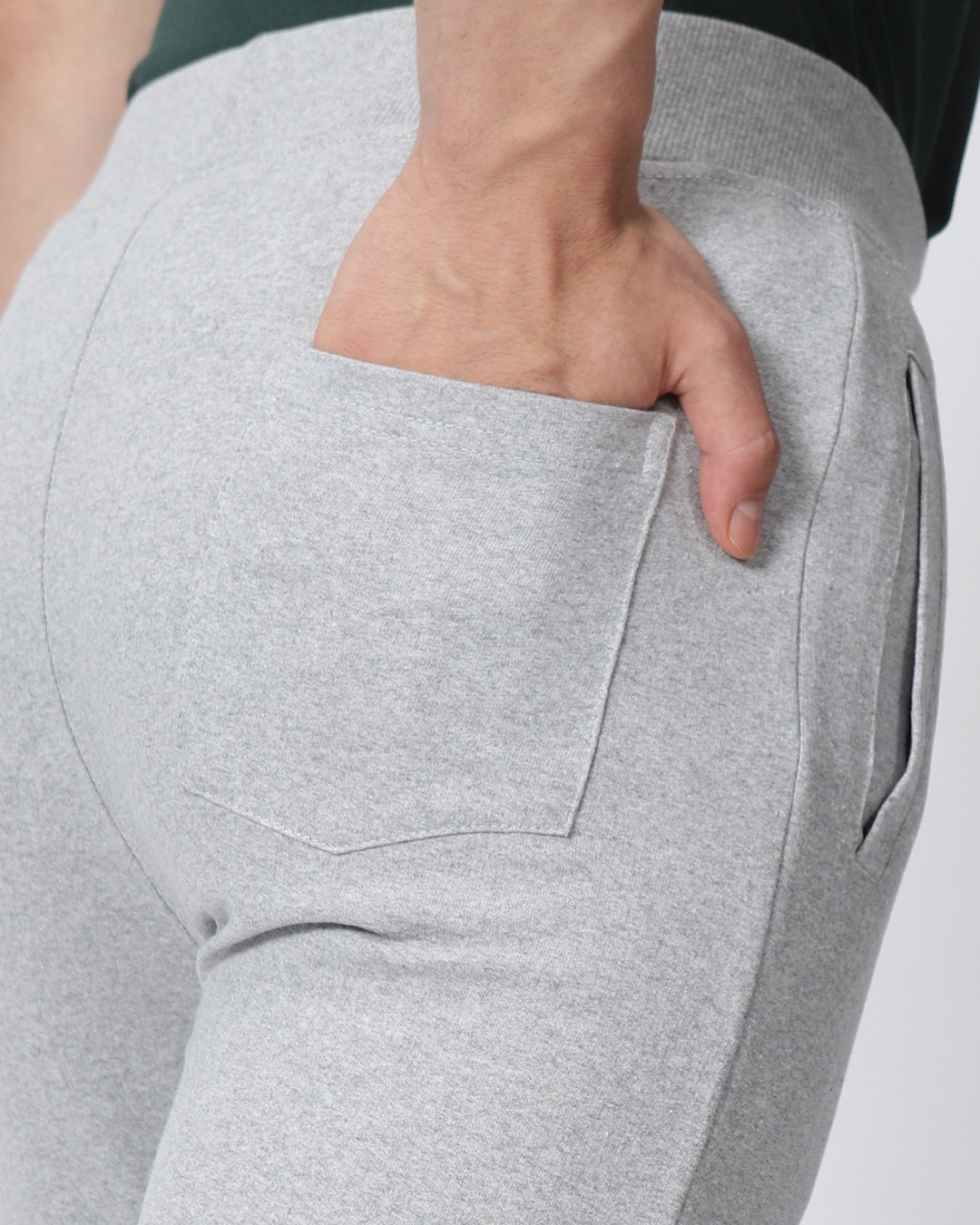 Shop Men's Grey Melange Slim Fit Trackpant