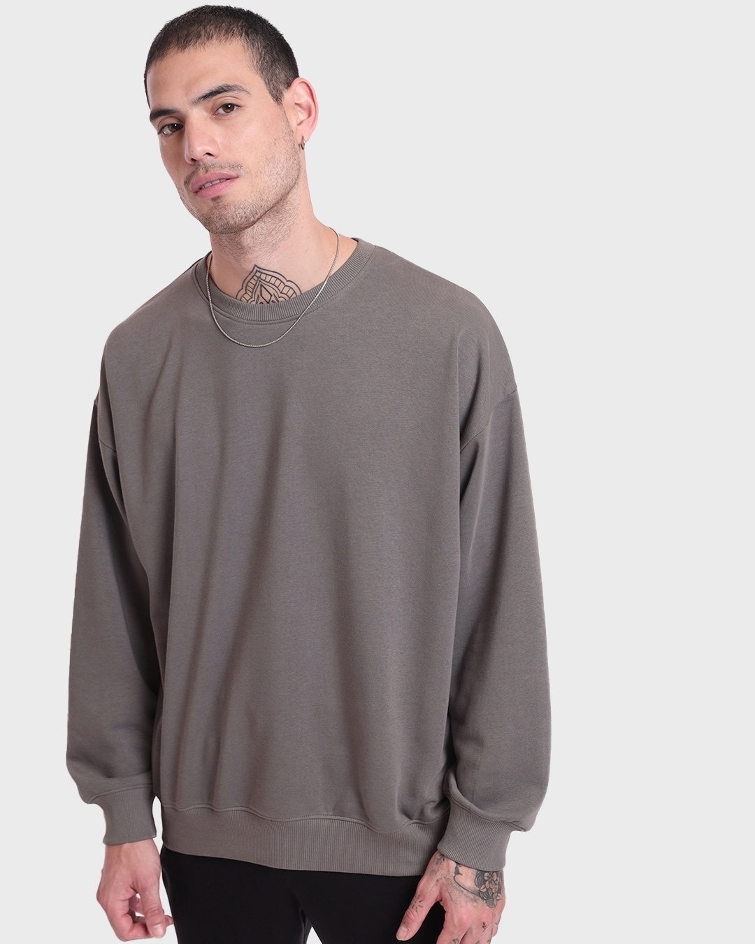 Oversized grey hotsell sweatshirt mens