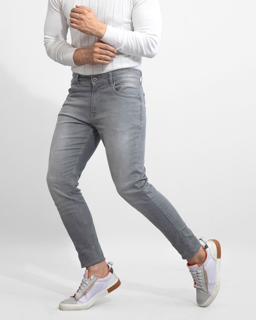 Buy Men's Grey Skinny Fit Jeans for Men Grey Online at Bewakoof