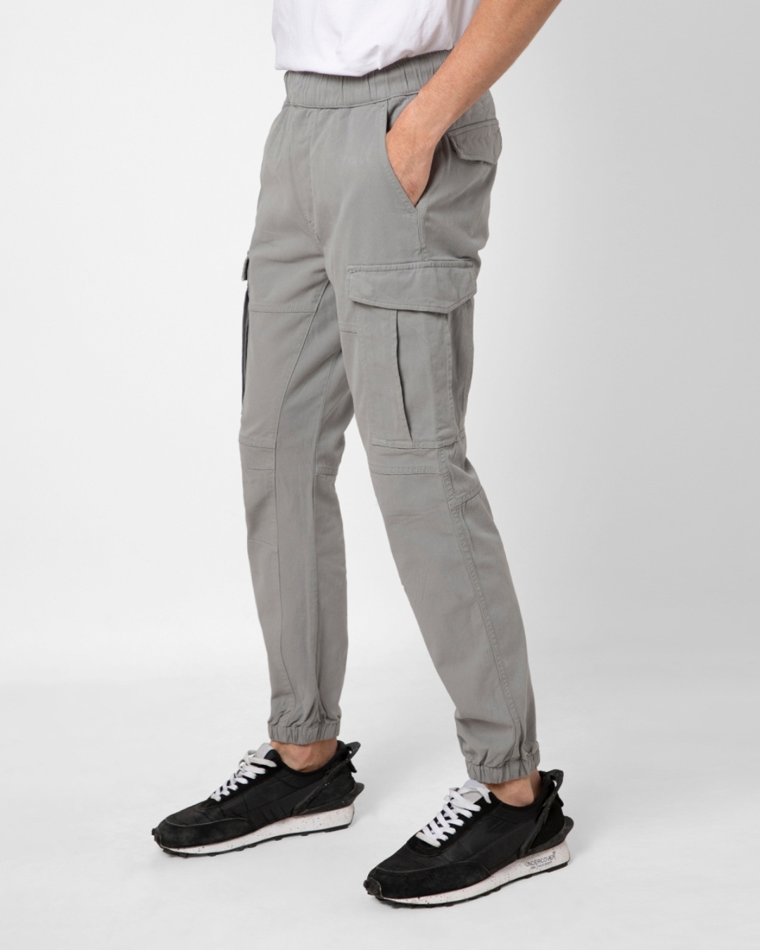 Buy Men's Grey Slim Fit Cargo Pants for Men Grey Online at Bewakoof