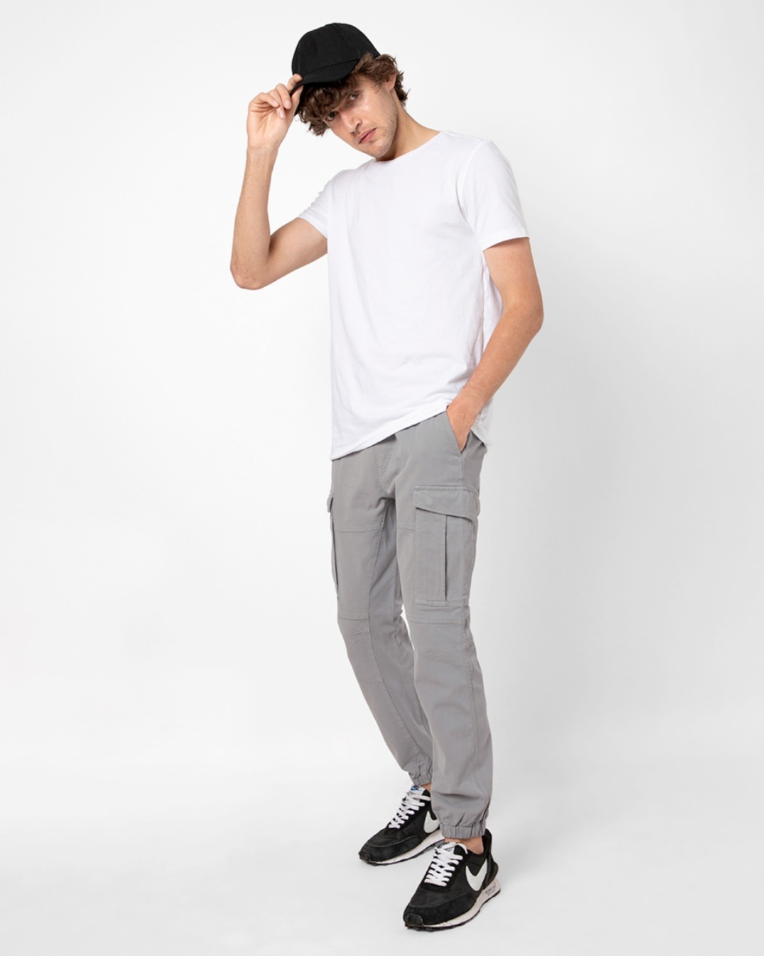 Buy Men's Grey Slim Fit Cargo Pants for Men Grey Online at Bewakoof