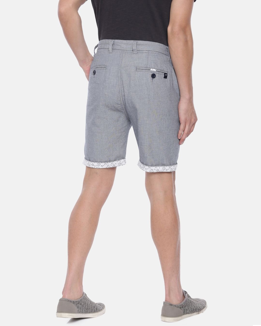Buy Men's Grey Slim Fit Cotton Shorts for Men Grey Online at Bewakoof