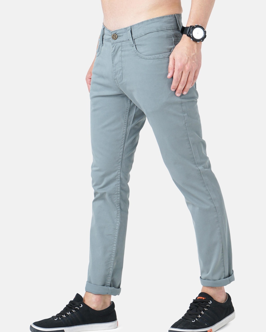 Shop Men's Grey Slim Fit Jeans-Design