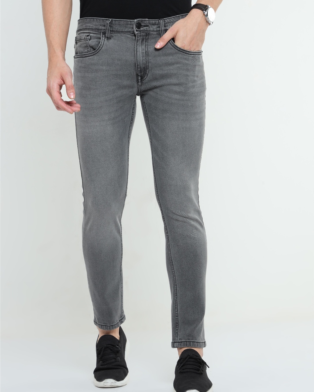 Buy Men's Grey Slim Fit Jeans for Men Grey Online at Bewakoof