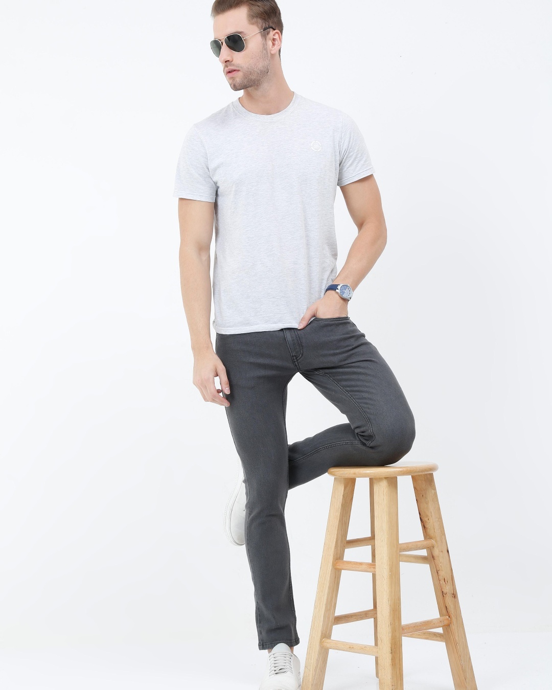 grey slim fit jeans