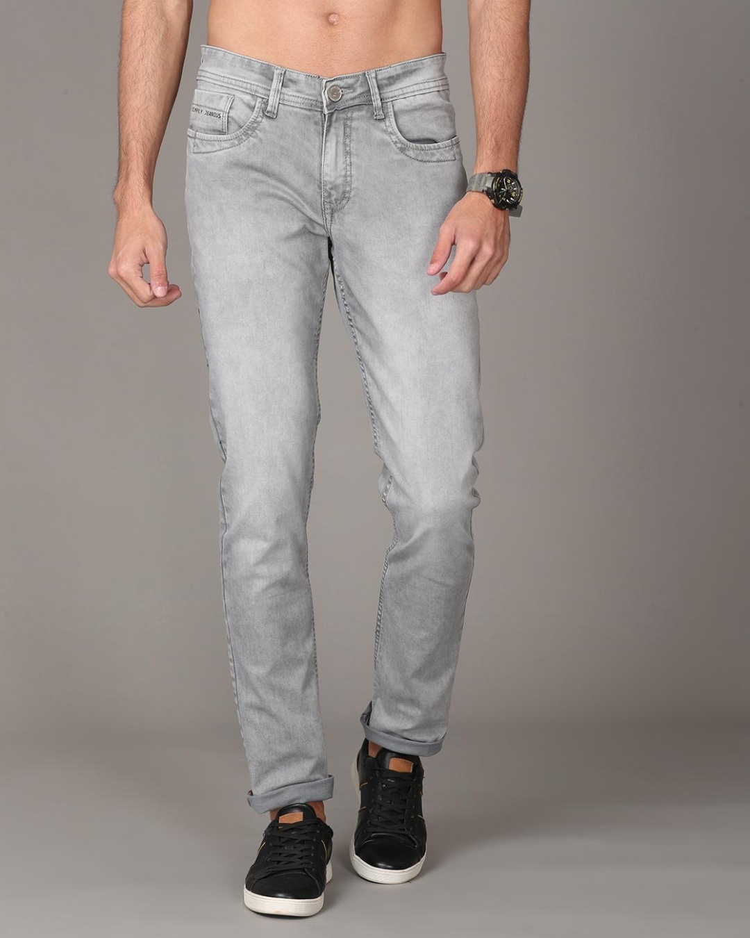 Buy Men's Grey Slim Fit Jeans for Men Grey Online at Bewakoof