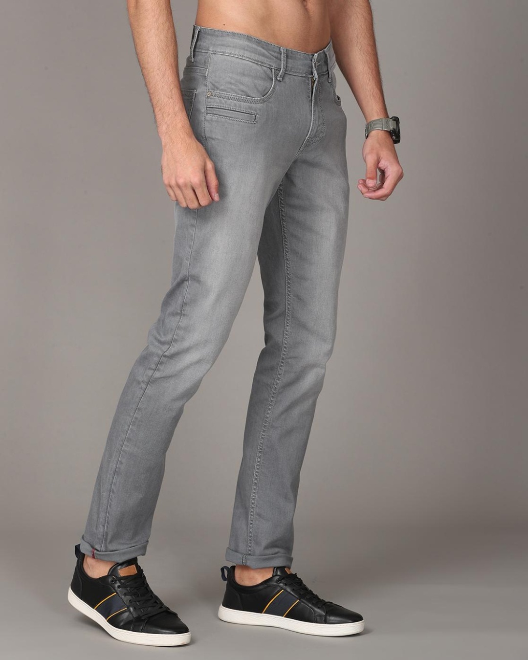 Buy Men's Grey Slim Fit Jeans for Men Grey Online at Bewakoof