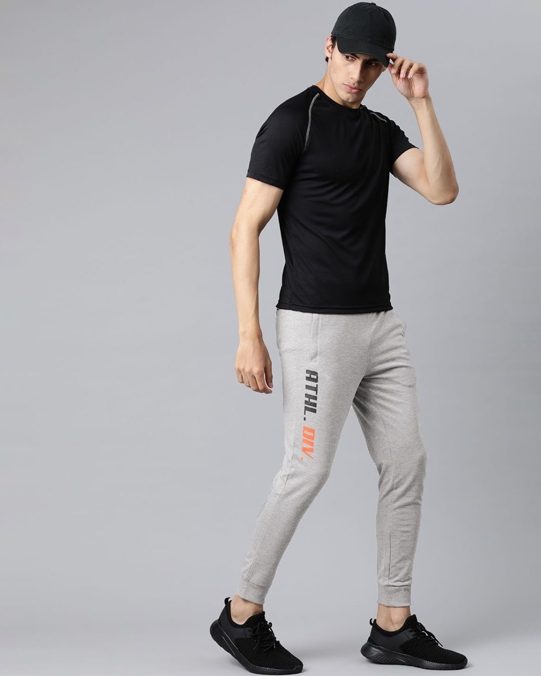 Shop Men's Grey Slim Fit Solid Track Pants